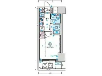 リヴシティ栄(1K/6階)の間取り写真