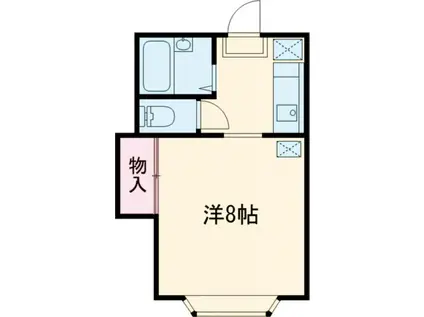 ホープウイングB(1K/2階)の間取り写真