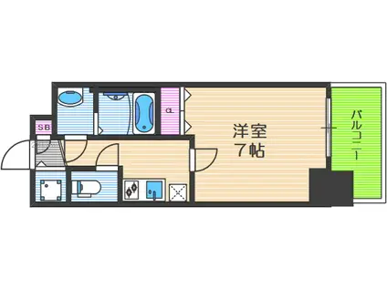 フォーリアライズ南堀江ヴィータ(1K/4階)の間取り写真