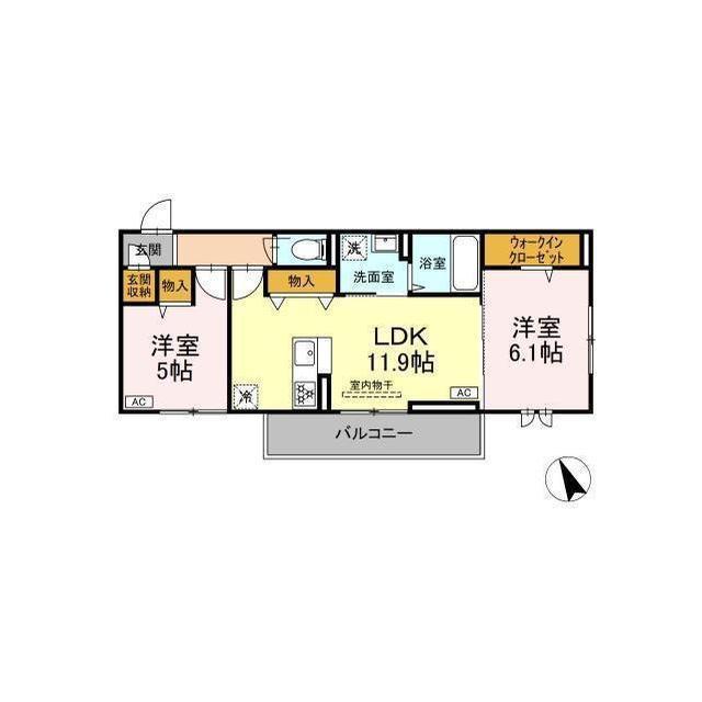 D-ROOM YT(2LDK/3階)の間取り写真