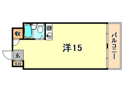 GSハイム元町(ワンルーム/10階)の間取り写真