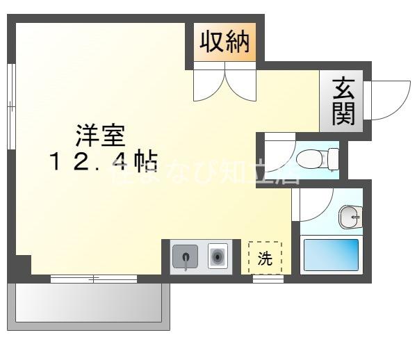 ライセル里(ワンルーム/7階)の間取り写真