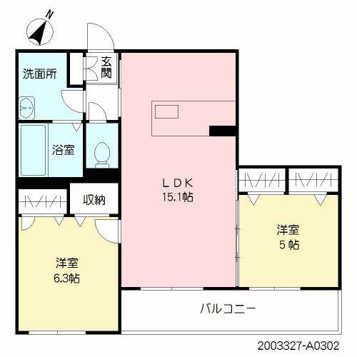 CIEL ET TERE (2LDK/3階)の間取り写真