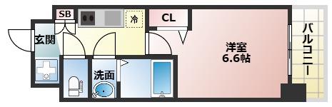 フォーリアライズ天王寺セラス(1K/3階)の間取り写真