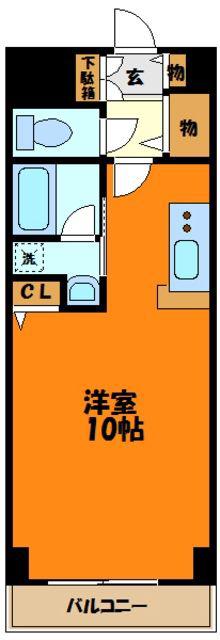 MODELIST日吉(1K/3階)の間取り写真