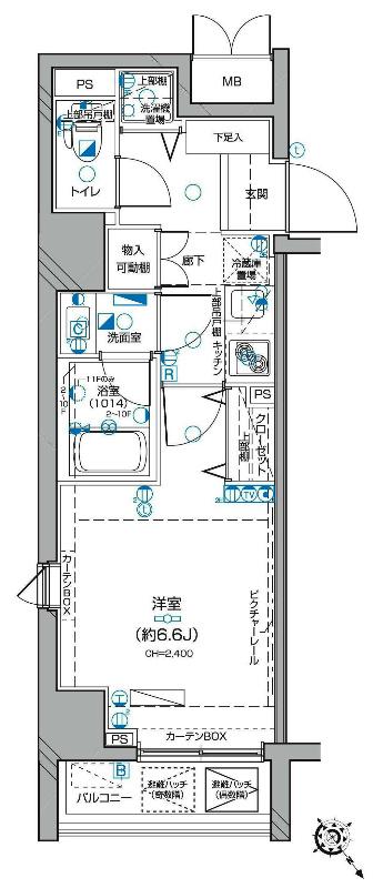 LEA横濱東口壱番館(1K/10階)の間取り写真