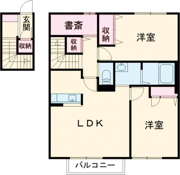 メゾン・すこやか(2SLDK/2階)の間取り写真