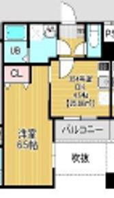BELLAUBE大久保(1DK/3階)の間取り写真