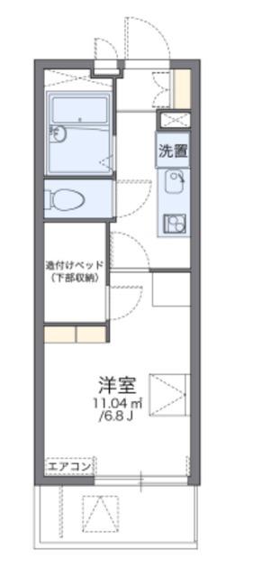 レオパレスアプロス(1K/1階)の間取り写真