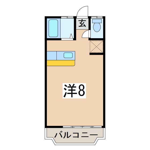 コーポ長谷川(ワンルーム/1階)の間取り写真