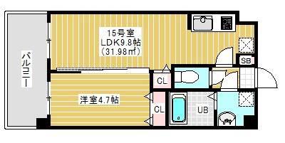 金太郎ヒルズ255(1LDK/3階)の間取り写真