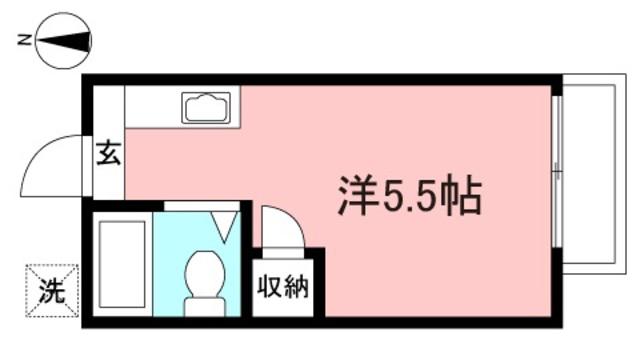 田中アパート(ワンルーム/1階)の間取り写真