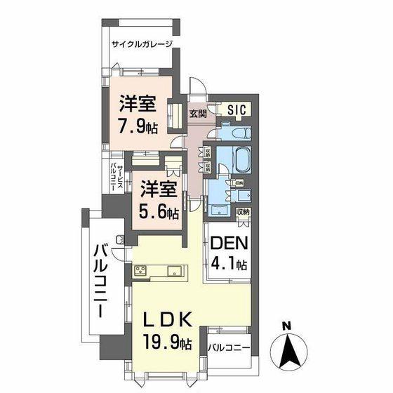 グランドメゾン大濠公園2020(2SLDK/4階)の間取り写真