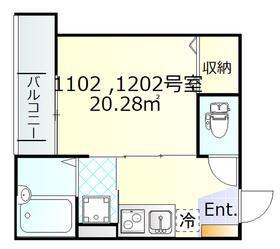 フリージア西小山(1K/1階)の間取り写真