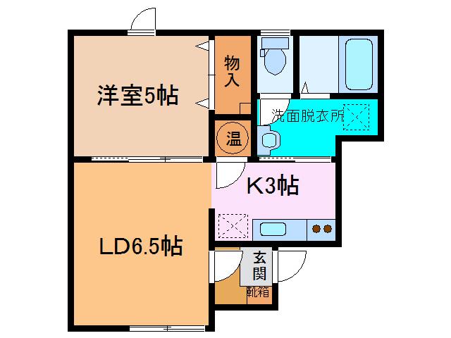 プレイス(1LDK/1階)の間取り写真