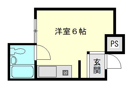 シャルム緑橋(ワンルーム/2階)の間取り写真