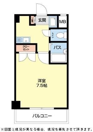 エスポR3(1K/6階)の間取り写真