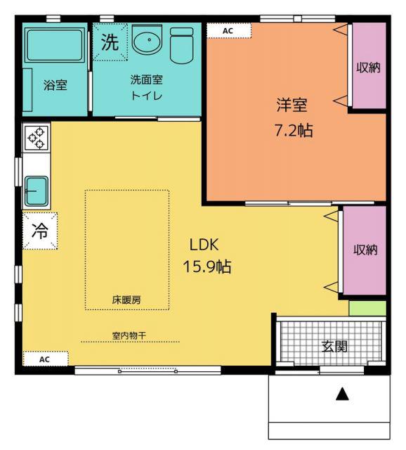 パルハウス(1LDK/1階)の間取り写真