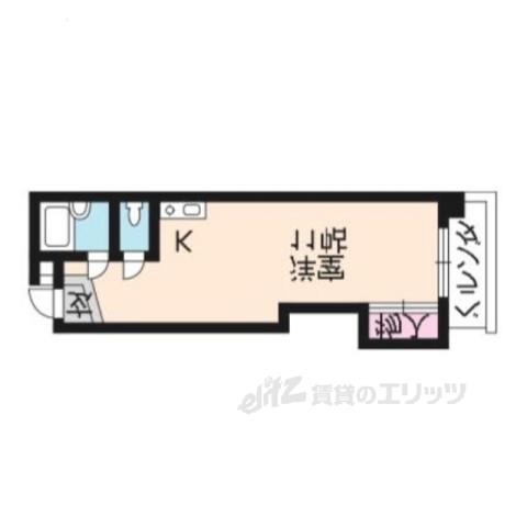 キャピタル寺町ビル(1K/4階)の間取り写真