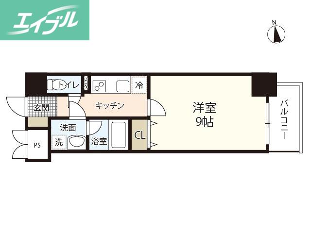 THE MODERN岡山駅前(1K/10階)の間取り写真