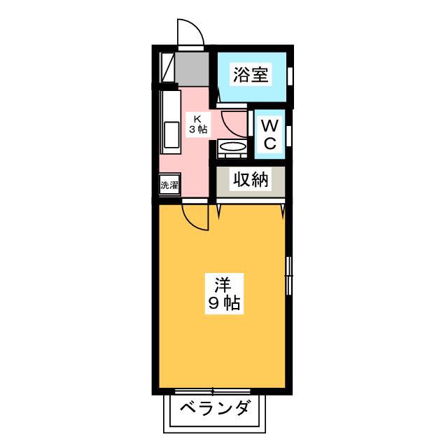 サンモールA棟(1K/2階)の間取り写真