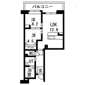 アクティ目黒駅前1棟(2LDK/8階)の間取り写真