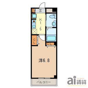 エクセドラ上福岡(1K/2階)の間取り写真