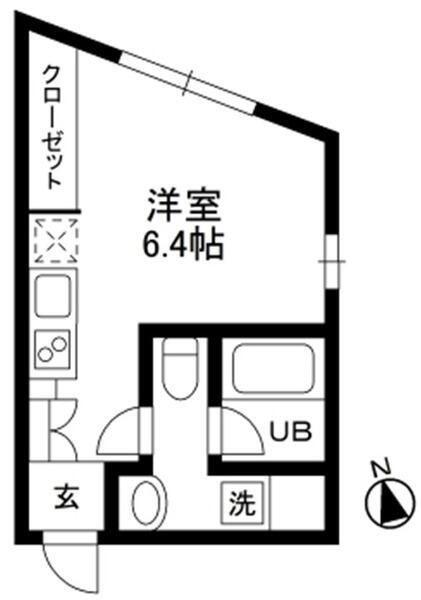ION西荻窪(ワンルーム/4階)の間取り写真