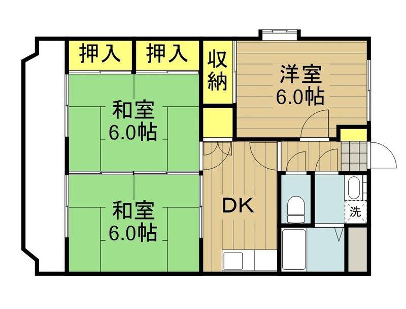 デュオプラザ33(3DK/3階)の間取り写真