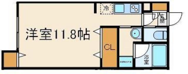 プレミール(ワンルーム/2階)の間取り写真