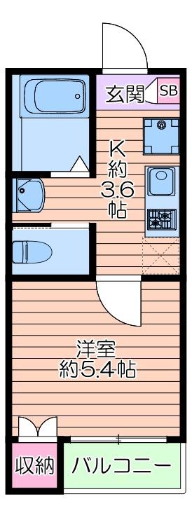 レガーロ・ソラーレ(1K/1階)の間取り写真