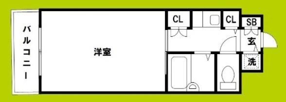 リーガル新大阪II(1K/3階)の間取り写真