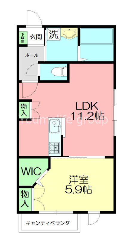 SKY MAISON(1LDK/2階)の間取り写真