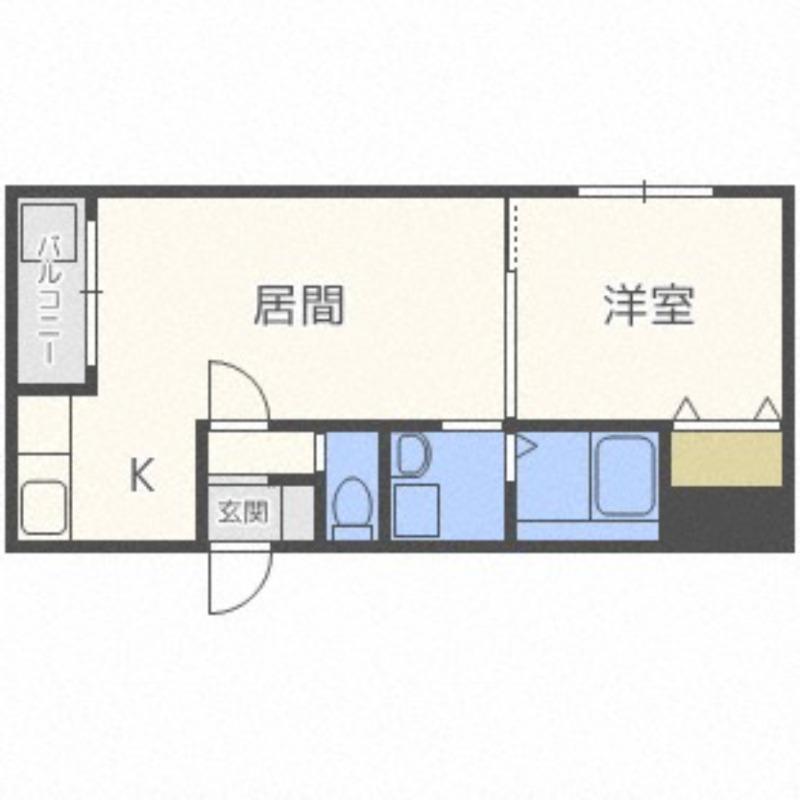 トラストコートS16(1LDK/3階)の間取り写真