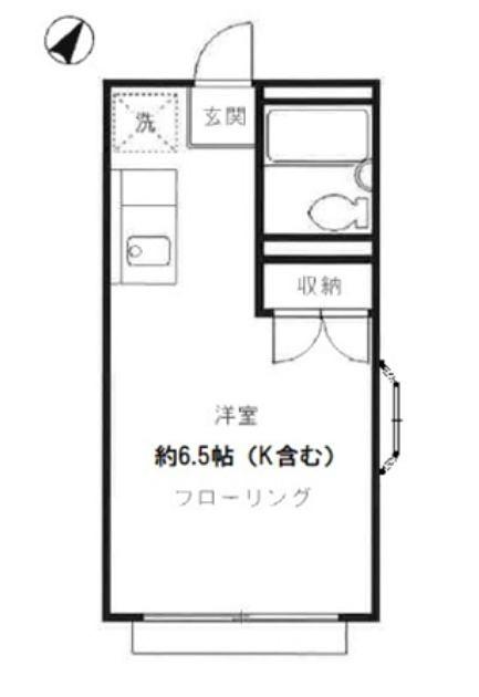 ジョイ深沢(ワンルーム/1階)の間取り写真