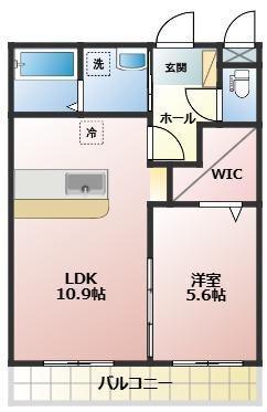 BLISS小池原(1LDK/5階)の間取り写真
