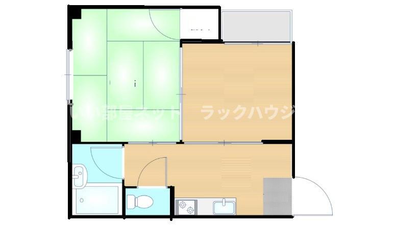 アールアイ八雲マンション(2K/2階)の間取り写真