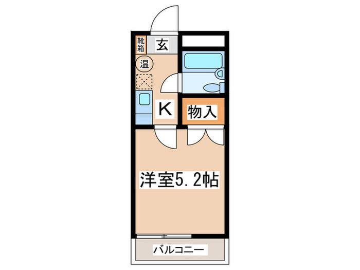 ジュネパレス多摩第1(1K/1階)の間取り写真
