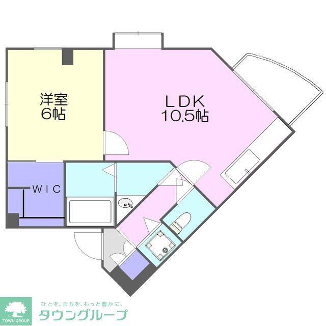 VERT中野新橋I(1LDK/3階)の間取り写真
