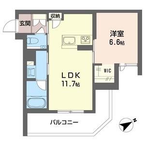 レガリータII(1LDK/1階)の間取り写真