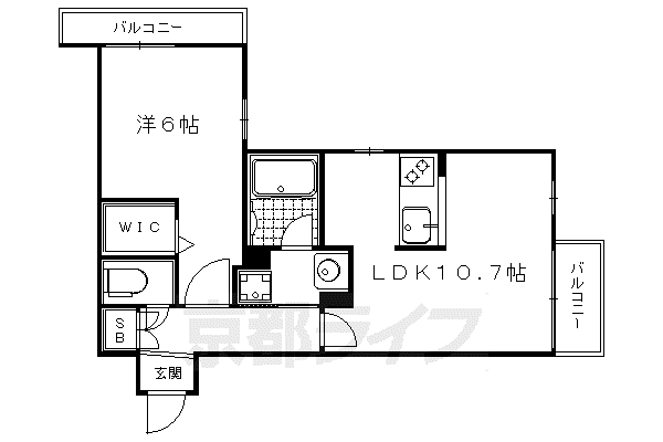 LEBENS BAUMII(1LDK/2階)の間取り写真