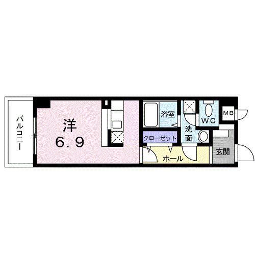 ステラフィッサ2465(ワンルーム/4階)の間取り写真