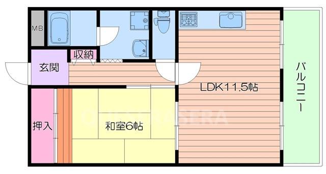 吉田マンション(1LDK/4階)の間取り写真