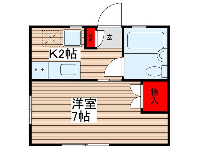 メゾン田嶋(1K/2階)の間取り写真
