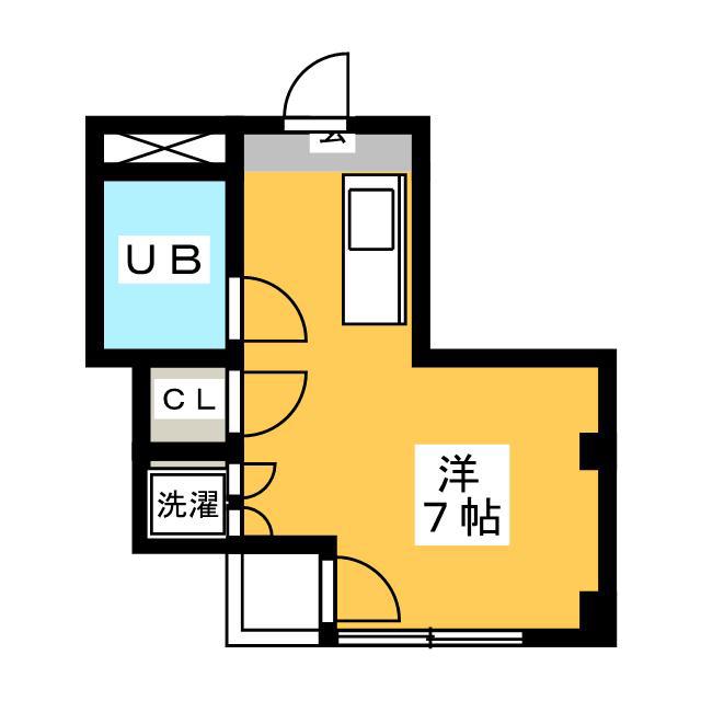 佐藤マンション(ワンルーム/2階)の間取り写真
