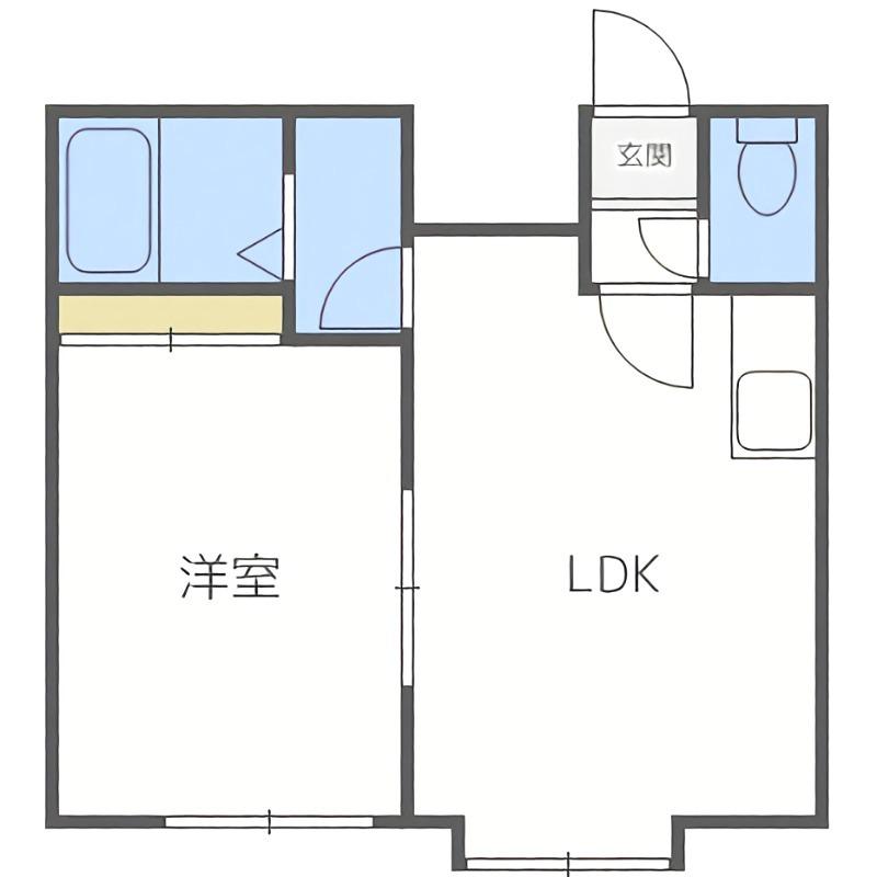 ユタニハイム(1LDK/3階)の間取り写真