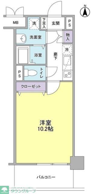 クレール矢沢(1K/3階)の間取り写真