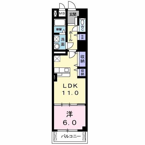 リフレスタ 吹上(1LDK/5階)の間取り写真