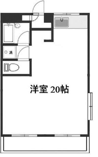 ヴェリテ石神井台(ワンルーム/1階)の間取り写真
