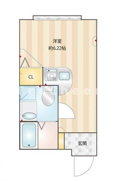 MAISON DE CIEL V(ワンルーム/3階)の間取り写真